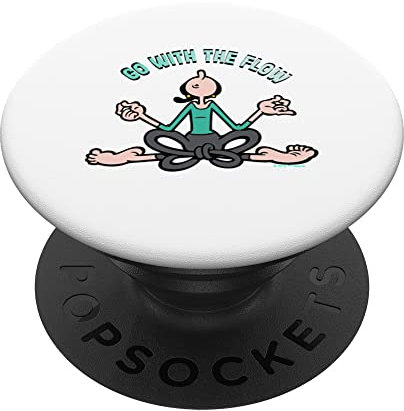 Olive Oyl Yoga Go with the Flow für den Menschheitstag PopSockets mit austauschbarem PopGrip