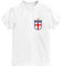 Kids England Football Tshirt Cup Team Game Shield Design (White, 5-6 Years)