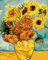 YSCOLOR Peinture Bricolage Par Numéros Pour Adultes Débutant, Réplique De Van Gogh Tournesol Adulte Peinture Par Numéros Kits Sur Toile Dessin Peinture Avec Des Pinceaux 40X50cm