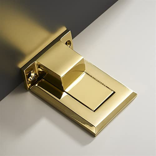 Türstopper aus Messing, stanzfrei, unsichtbar, magnetischer Türhalter, Fußbodenheizung, Türstoßfänger, 1 Stück (Color : PVD)
