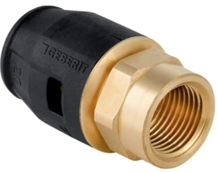 Geberit PushFit Übergang mit IG, 20 mm x 1/2, Messing