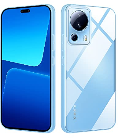 HSP Hülle für Xiaomi 13 Lite [Staubabweisend] Handyhülle | Premium TPU Silikon Case Schutzhülle | Kratzfest Stoßfest Fallschutz | Kameraschutz Displayschutz | Exakt Durchsichtig | Transparent