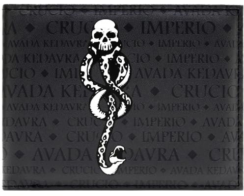 H.P. Unforgivable Curses Nagini Geldbörse/Geldbeutel Bi-Fold ID & Kartenhalter, Schwarz