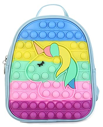 PeaMirmy Pop Rucksack Geldbörse für Mädchen, Pop Umhängetasche Kinder Zappeln Mini Rucksack Geldbörse für Mädchen, Pop Zappeln Spielzeug Tasche Geschenke