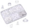 310pcs Silicone Earring Backs - Soft Clear Safety Backs Replacement With Plastic Box for Heavy Studs Hooks - Women Girls (6 Styles)