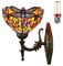 Uziqueif Tiffany Wandlampe, Wandleuchte Innen Vintage Wandlampe, Treppenhaus, Schlafzimmer, Wohnzimmer Wandleuchten aus Glas