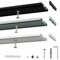 Gardineum - 2.20 m - Gardinenschiene, Vorhangschiene, glänzende Oberfläche, 2-läufig, 7 mm breit, 54.6 mm breit, schwarz