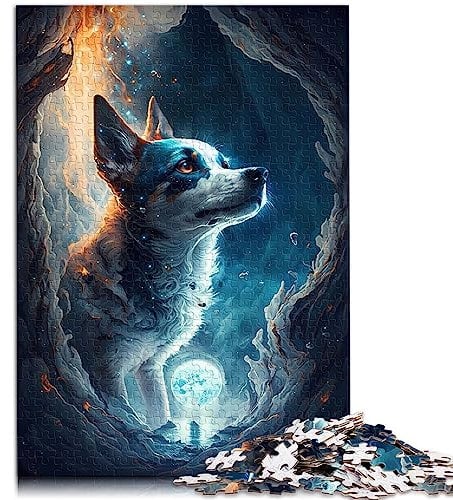 Jigsaw Puzzle 1000 Piece Jack Russell Terrier Dog Premium 100% Recycled Board Family Decoration 10.27x14.96inch