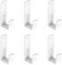 MOROBOR 6pcs PVC Coated Bed Ladder Hooks, White Iron Bunk Bed Ladder Hooks, Heavy Duty Hook Brackets for Bed Decoration Tool/White