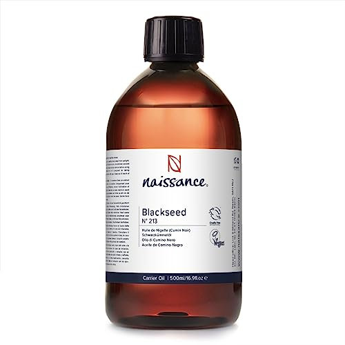 Naissance Aceite de Semilla Negra Prensado en Frío (No. 213) - 900ml (Semilla de Comino) - Natural, Refinar, Vegano