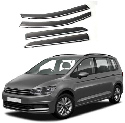 Zyfwzc Auto-Sonnen-Regenabweiser für VW Touran L 2016-2021,Windabweiser für Vorder- und Hintertür,Seitenfenster