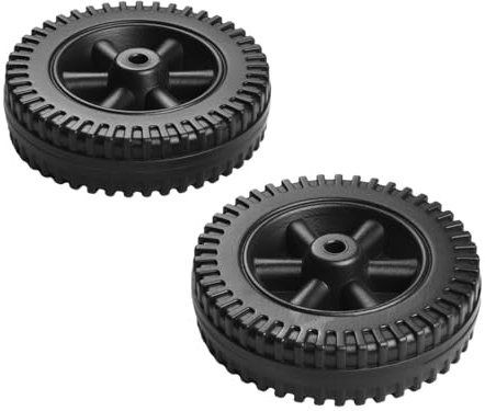 Ruote di ricambio per griglia da 15,2 cm, 2 pezzi, in plastica, multifunzionali, per barbecue (nero)