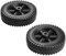 Ruote di ricambio per griglia da 15,2 cm, 2 pezzi, in plastica, multifunzionali, per barbecue (nero)