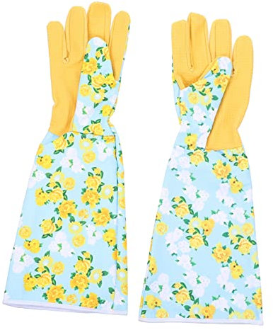 CIYODO 1 Paire De De Jardinage Imprimés Équipement De Protection Du Travail Longs Imprimés De Jardinage Pour Femmes Protection Des Mains De Jardinage Protection