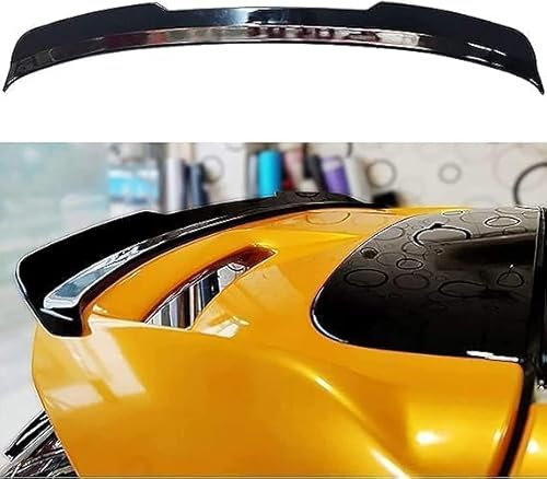 ZHOUFUDA Maßgeschneidert 1 Stück ABS Auto Heckspoiler für Ford Focus ST MK3 Hatchback 2012-2018,Dachspoilerflügel Heckspoiler Flügel Kofferraum Lippe Auto Modifikation Zubehör,A-Gloss Black