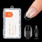Modelones Short Oval Nail Tips, Pre-shaped Round Full Cover Fake Nails Soft Gel Acrylic Nail Tips Nail Extension False Gel x Nail Kit 216PCS 12Sizes