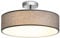 Zedelmaier Deckenleuchte Stoff Rund 38cm Grau Stoffschirm E27x2 max.40W Deckenlampe Wohnzimmer Schlafzimmer Küche Flur Kinderzimmer Lampe Decke Lampenschirm Modern (Grau+Silber, Ø38x18cm)