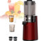 Spdazzleburst Cold Press Masticating Juicer, 250w cold Press Slow Juicer, Juicer Machines, with 11cm Feeding Chute, Portable Pomace Separation Juicer, for Fruits Vegetables,Red
