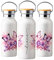 Botella Térmica Personalizada con Nombre, Cantimplora Térmica Acero Inoxidable 500ml de Tapón con Asa, Botella Agua de Pared Doble Aislamiento, Regalos Personalizados (Modelo 3)