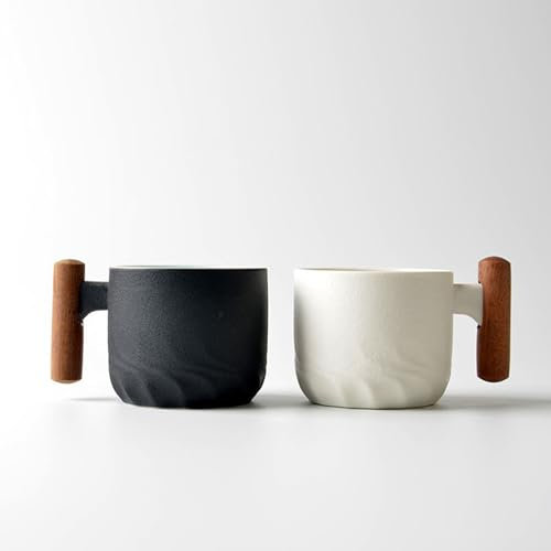 Générique Tasses à Expresso, 2 x 65 ml Tasses à Espresso à Parois Épaisses en Faïence, Tasses à Moka Tasse Expresso avec Anse, Petites Tasses à Café pour Latte, Café, Moka et Thé