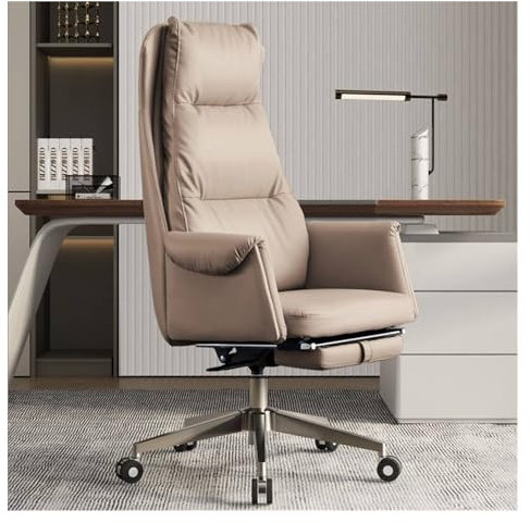 OLSKFUH Ergonomischer Bürostuhl, Chefsessel Nappaleder/erste Schicht Rindsleder High-End Chefsessel Computer Ergonomischer Drehstuhl interessant