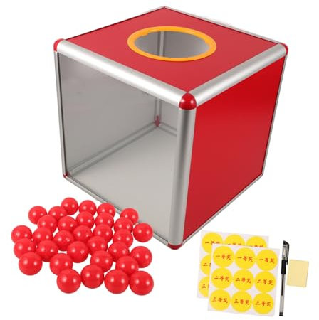 MOBUTOFU 1satz Transparente Raffle Box Mit Zubehör Für Verlosungen Spenden Und Meetings Bälle Stift Und Aufkleber