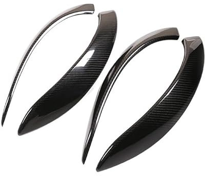 Poignée de Panneau de Porte Garniture de poignée de porte intérieure de voiture/adaptée for BMW Série 3 F30 F31 F34 2013~2018 Garniture de poignée ABS en fibre de carbone Autocollant Accessoires a