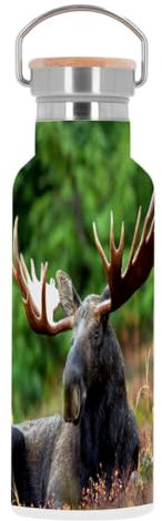 Thermosflasche aus Edelstahl, Thermosflasche, Elan in einer Wiese, Natur, Wildnis, 500 ml