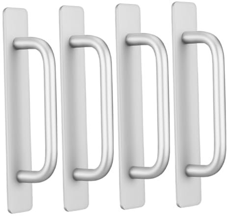 IWOWHERO 4piezas Manijas Para Gabinetes Sin Perforación Manijas Para Cocina Autoadhesivas Estéticas