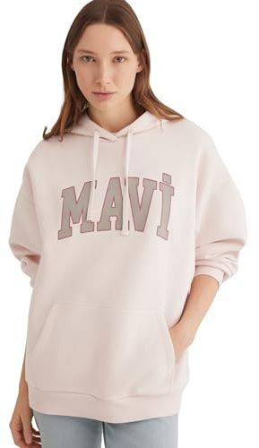 Mavi Damen Logo Sweatshirt T-Shirt, Mauve Chalk, M