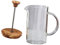 NOLITOY Manuelle Kaffeeglaspresse Hochwertige Borosilikat Glaskanne Mit Bambusdeckel Praktische Kaffeepresse Für Küche Für Frischen Kaffee Und Teezubereitung