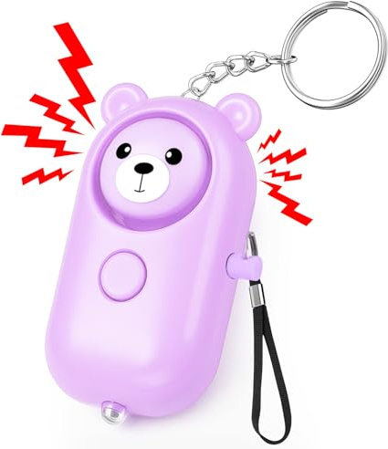 Taschenalarm für Frauen Sehr Laut 130dB mit LED Licht | Sicherheit Schlüsselanhänger Selbstschutz Alarmgerät für Kinder Nachtschichten Hundangriffe Alleingänge
