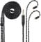 Alphatec 3.5mm to MMCX IEM Replacement Cable, 8-Core OCC Silver-Plated Earbud Cable, Ultra-Soft HiFi Earphone Cable, For In-Ear Monitor, 4.3ft, Black