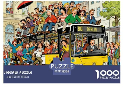 Berlin BVG Bus Hölzerne Puzzles Wasserfest 1000-teiliges Puzzle Geschenke Für Erwachsene Buntzur Heimdekoration