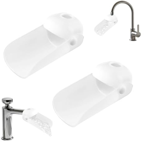 Qinuseaks 2 Pcs Faucet Extender Universal Sink Tap Extender for Home Kitchen, Bathroom, White