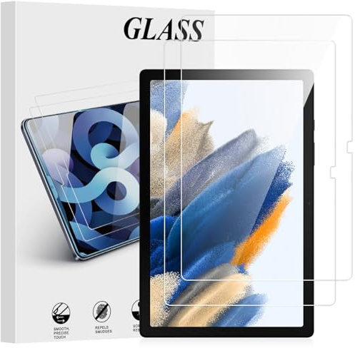 Cnarery 2 Pack Screen Protector for Samsung Galaxy Tab A8 | 10.5 Inch 2022, S Pen Compatible, 9H Hardness, HD Clear, Bubble Free, Anti-Scratch Tempered Glass Film