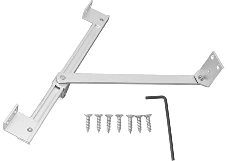 Cerniera per Finestra a Vasistas Regolabile, Accessorio Fissaggio Finestra, Alluminio Argento - Regolazione Facile, Struttura Resistente, Sicurezza Casa e Ufficio