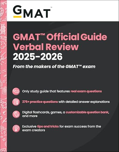 GMAT Official Guide Verbal Review 2025-2026: Book + Online Question Bank