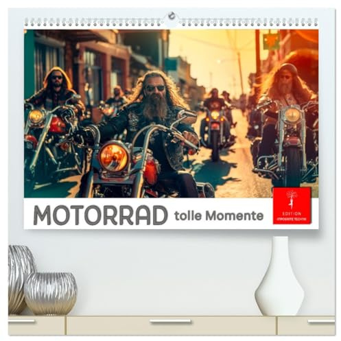 Motorrad tolle Momente (hochwertiger Premium Wandkalender 2026 DIN A2 quer), Kunstdruck in Hochglanz: Motorrad fahren - eine Wohltat für die Seele. (CALVENDO Mobilitaet)