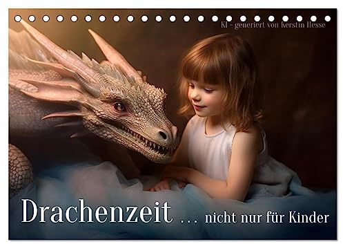 Drachenzeit . . nicht nur für Kinder (Tischkalender 2026 DIN A5 quer), CALVENDO Monatskalender: 12 einzigartige Fantasy-Illustrationen über die Liebe und Freundschaft zu Drachen (CALVENDO Menschen)