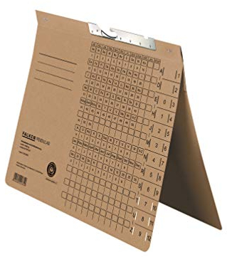 Original Falken 50er Pack Pendular Pendelhefter. Made in Germany. Aus Recycling-Karton mit kaufmännischer Heftung und Schlitzstanzung für DIN A4 braun Hefter Blauer Engel