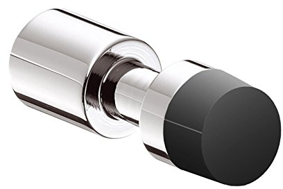 Emco System 2 Handtuchhaken mit Türstopper Chrom Schwarz – Wandmontage zum Schrauben fürs Badezimmer