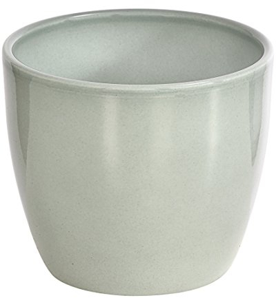 Dehner Übertopf Lina, Ø 28 cm, Höhe 25 cm, Keramik, grün-grau