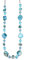 Bulinlin Damen Lange Perlenkette Statement Boho Silber Metallkette Hochzeitstag Modeschmuck Geschenke Pullover Halskette für Frauen（35-Turquoise）