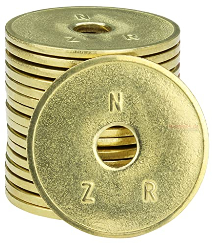 100 x Wertmarke NZR 2020, 26mm Token, Waschmarke aus Messing, Waschmünze für Münzautomat (NZR 2020)