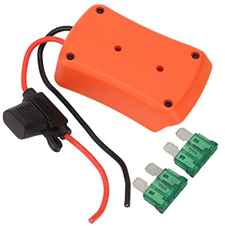 EVTSCAN Battery Adapter with Fuse for Electric Bike Skateboard Toy Car 18V 20V 14AWG Orange
