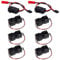 GTIWUNG 6Pcs 4 Cell AA Battery Container Holder Case Box with JR Style Connector and 2Pcs On/Off Power Switch Battery Receiver with JR Style Connector for 1/8 1/10 1/16 RC Car Truck Crawler