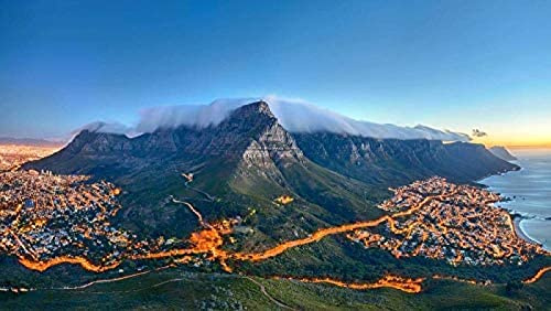 KESIMO Puzzles für Erwachsene 1000 Teile, Tafelberg, Kapstadt, Südafrika, Puzzles 70x50cm