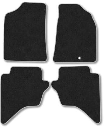 Ford Ranger (2006-2011) Carpet Car Mats | Grey Edge Trim Tailored Fit Floor Mats Full Coverage Protection Accessories Easy Clean Anti Slip Made in the UK