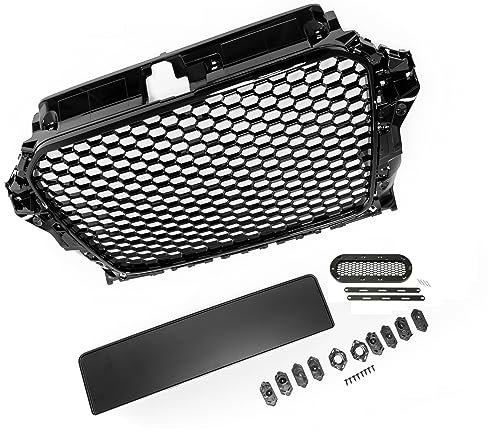 Griglia Anteriore Maschera Calandra Nero Lucido Compatibile Con A3 S3 8V 12-16